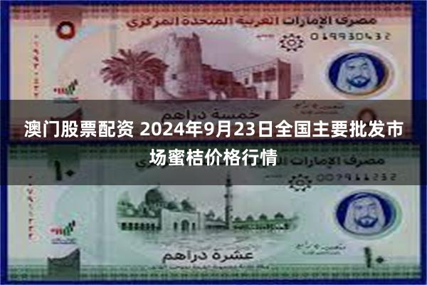 澳门股票配资 2024年9月23日全国主要批发市场蜜桔价格行情