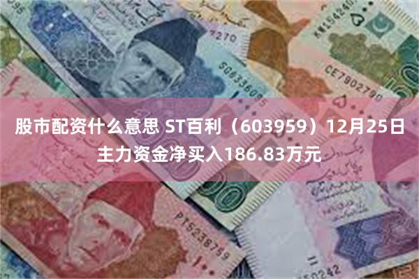 股市配资什么意思 ST百利（603959）12月25日主力资金净买入186.83万元